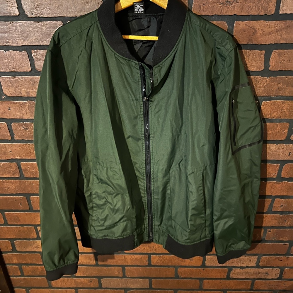 Michael Strahan Large Men's Green Bomber Jacket